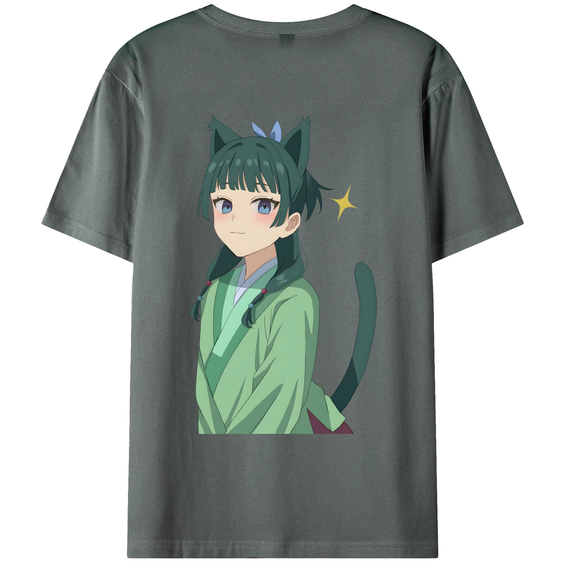 （画像用） 薬屋のひとりごと The Apothecary Diaries 綿100％ メンズ半袖Tシャツ（バックプリント） 通気性